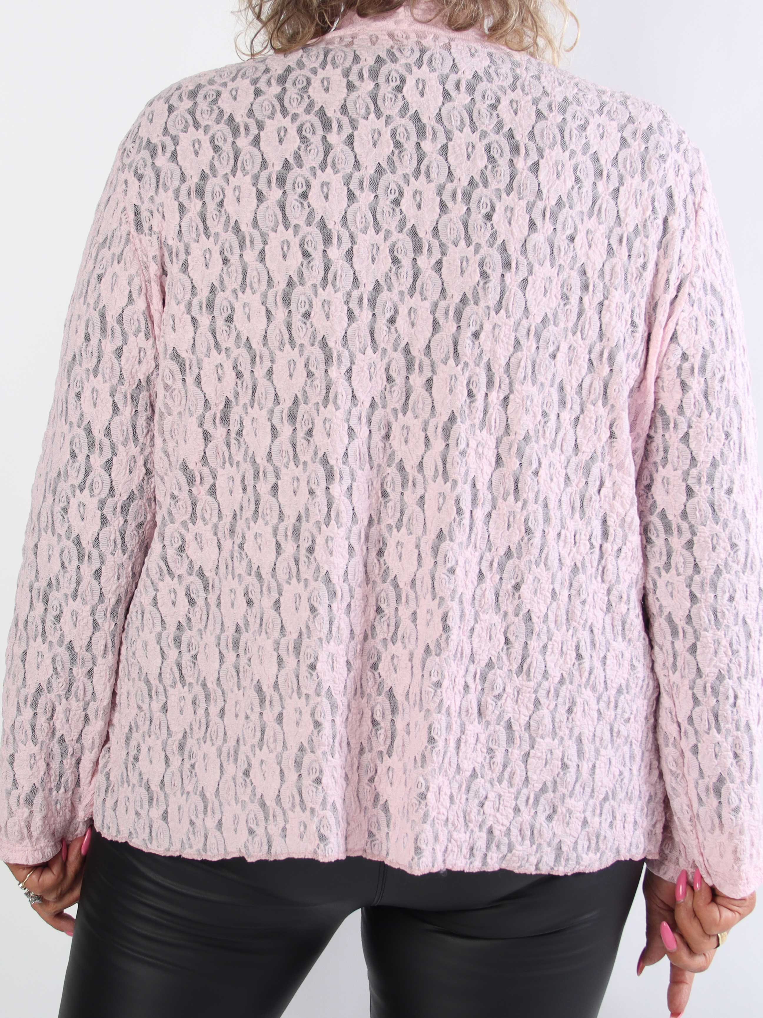 Yuri - Semitransparent plus size blondecardigan i en blød viskoseblanding